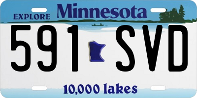 MN license plate 591SVD