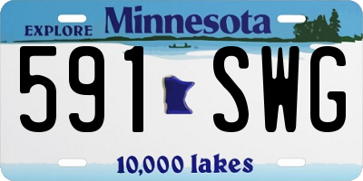 MN license plate 591SWG