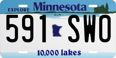 MN license plate 591SWO