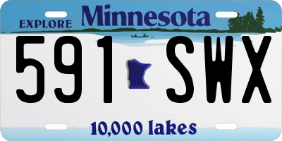 MN license plate 591SWX