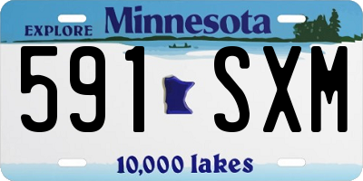 MN license plate 591SXM
