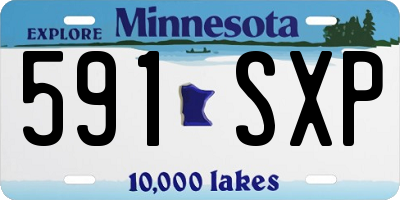 MN license plate 591SXP