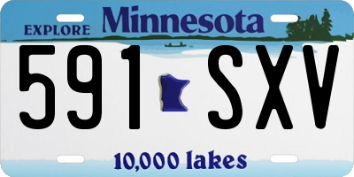 MN license plate 591SXV