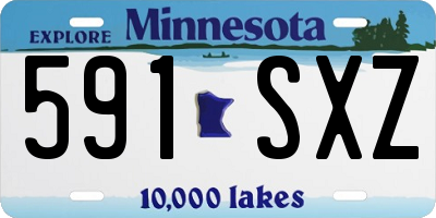 MN license plate 591SXZ