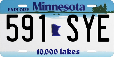 MN license plate 591SYE