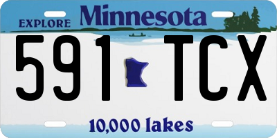 MN license plate 591TCX