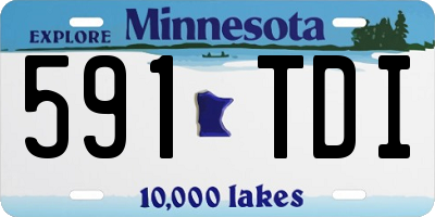 MN license plate 591TDI