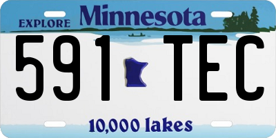 MN license plate 591TEC