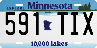 MN license plate 591TIX