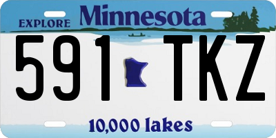 MN license plate 591TKZ