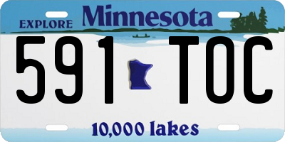 MN license plate 591TOC
