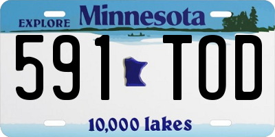 MN license plate 591TOD