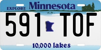 MN license plate 591TOF