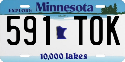 MN license plate 591TOK