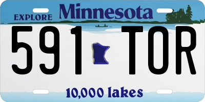 MN license plate 591TOR