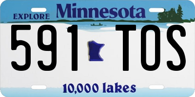 MN license plate 591TOS