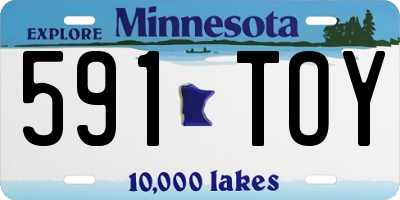 MN license plate 591TOY