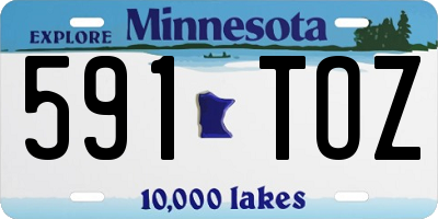 MN license plate 591TOZ