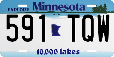 MN license plate 591TQW
