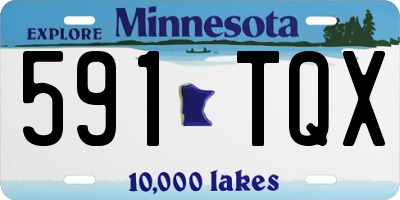 MN license plate 591TQX