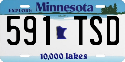 MN license plate 591TSD