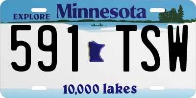MN license plate 591TSW