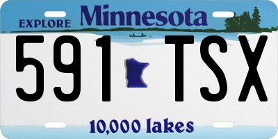 MN license plate 591TSX