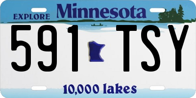 MN license plate 591TSY