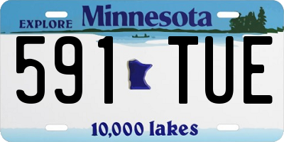 MN license plate 591TUE