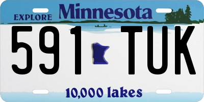 MN license plate 591TUK