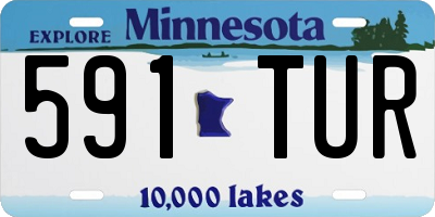 MN license plate 591TUR