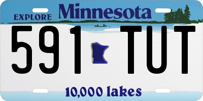 MN license plate 591TUT