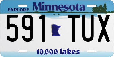 MN license plate 591TUX