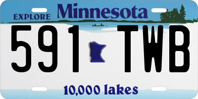 MN license plate 591TWB