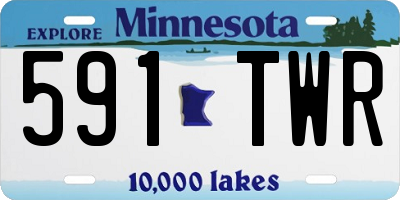 MN license plate 591TWR