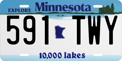 MN license plate 591TWY