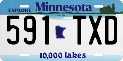 MN license plate 591TXD