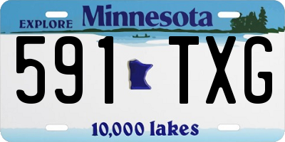 MN license plate 591TXG
