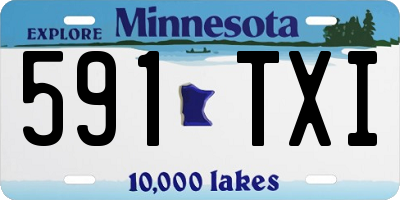 MN license plate 591TXI