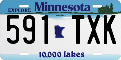 MN license plate 591TXK