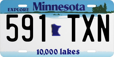 MN license plate 591TXN