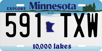 MN license plate 591TXW