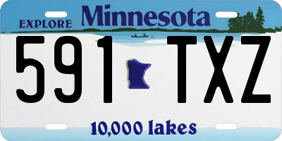 MN license plate 591TXZ