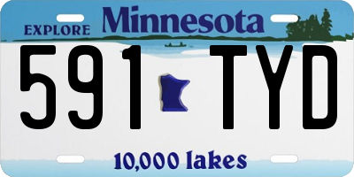MN license plate 591TYD