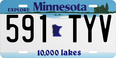 MN license plate 591TYV