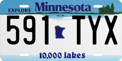 MN license plate 591TYX