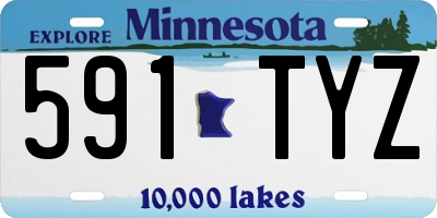 MN license plate 591TYZ