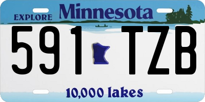 MN license plate 591TZB