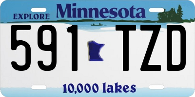 MN license plate 591TZD