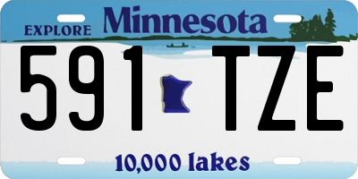 MN license plate 591TZE